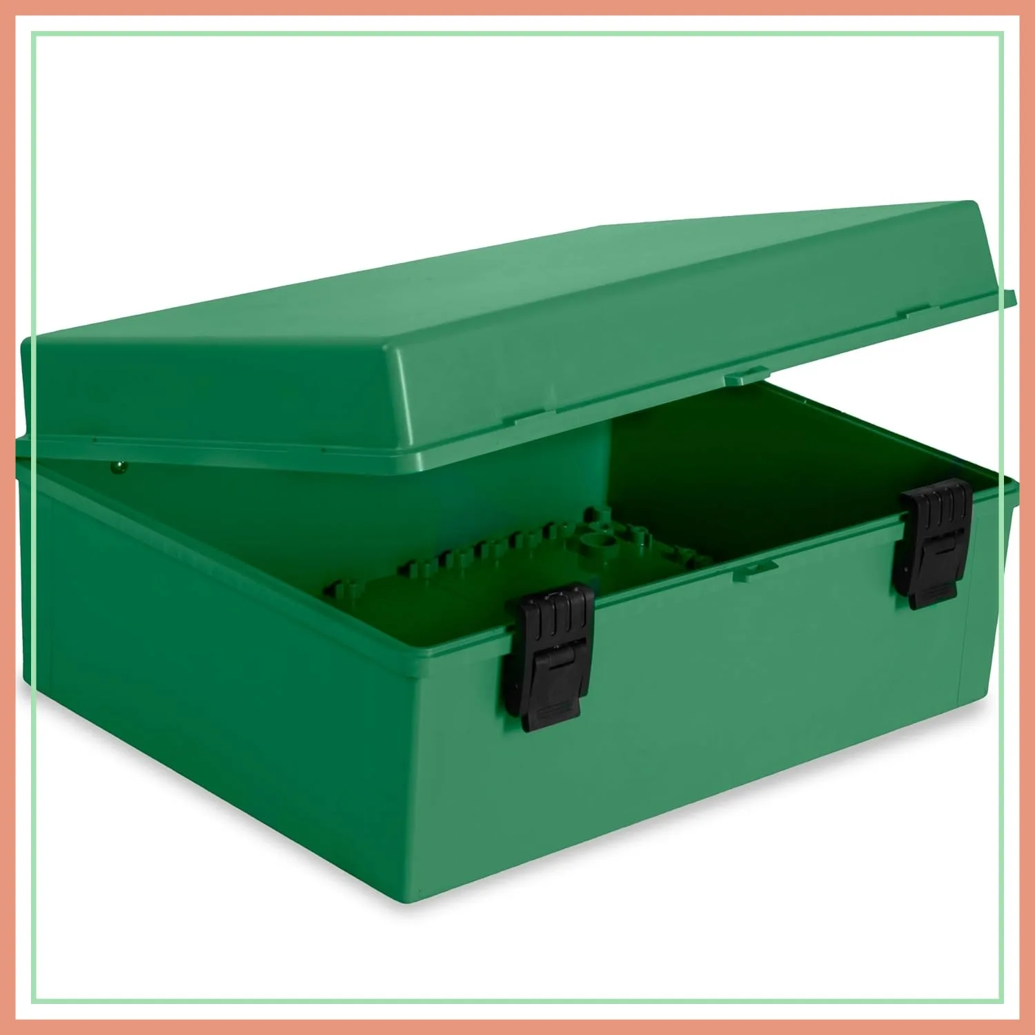 

Extra Large Waterproof Junction Box IP65 Outdoor Enclosure 16x12x7.2 Inch Hinged Green Panel Cover