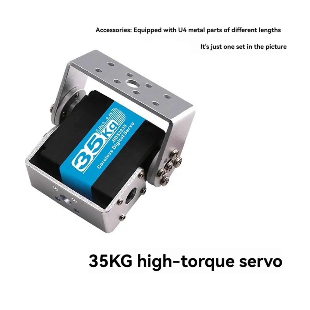 RDS3235 35KG Digital Servo Motor 180°/270° 2- High Torque Metal Gear Servo with U-Shaped Bracket for Robotics 180°