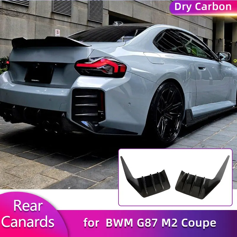 

Автомобильный задний бампер из сухого углеродного волокна, накладка на вентиляционное отверстие для BWM 2 серии G87 M2 Coupe 2-Door 2022 2023, гоночные задние бамперы, боковые указки