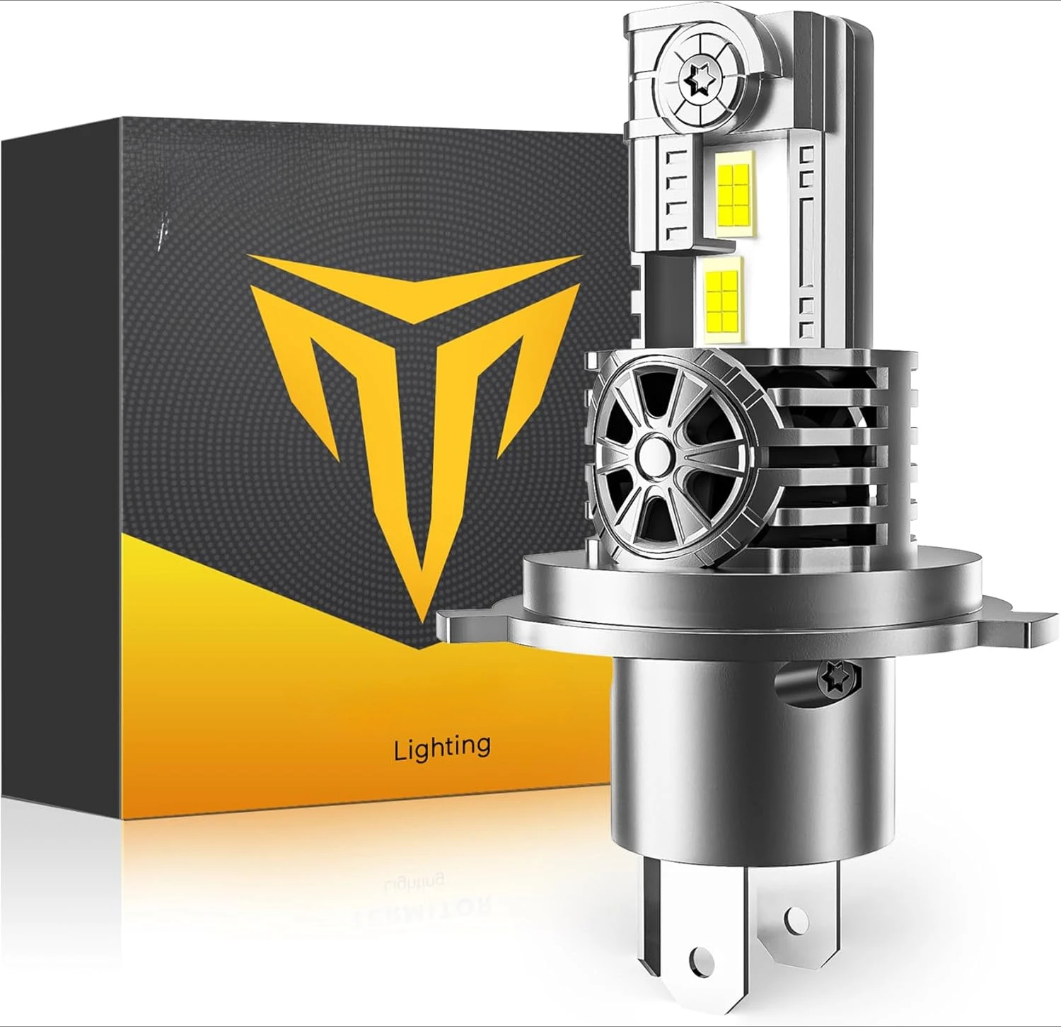 

Latest H4/9003/HB2 Bulb for Motorcycle Hi/Low Beam, 25,000LM 800% Super Brighter, 1:1 Halogen Size, 6500K Cool White