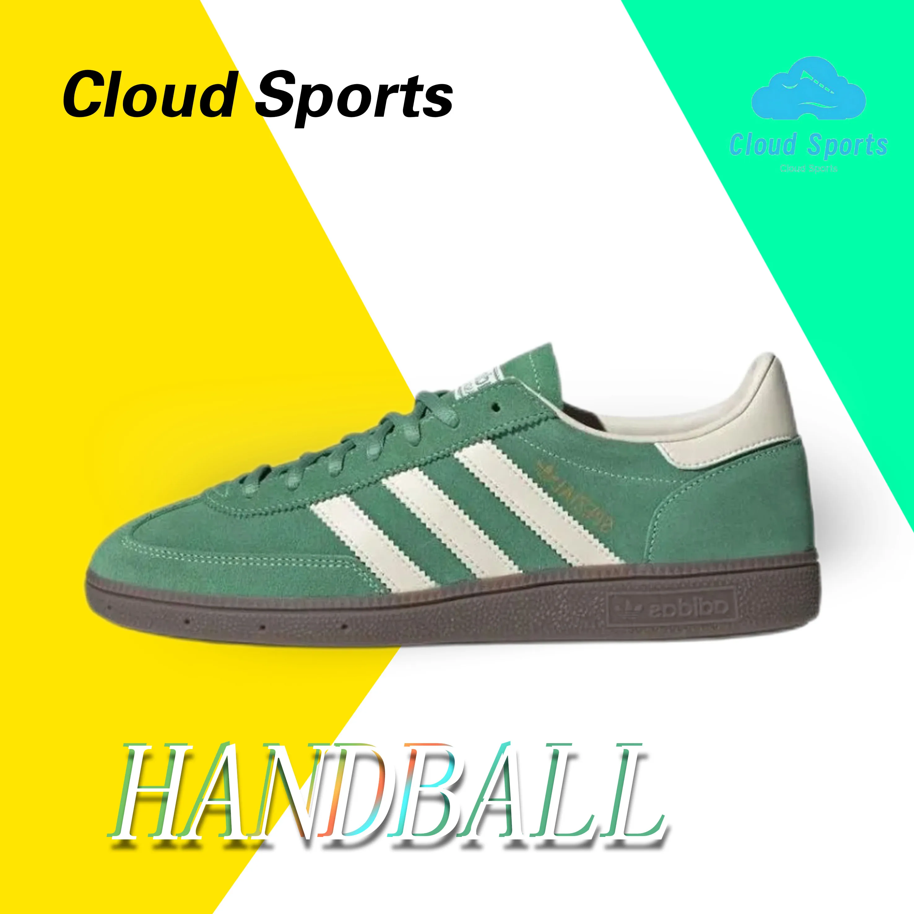 Adidas New HANDBALL SPEZIAL LOW Men and Women Board Shoes Classic Retro Sneakers Casual Fashion Sneakers Comfortable light green