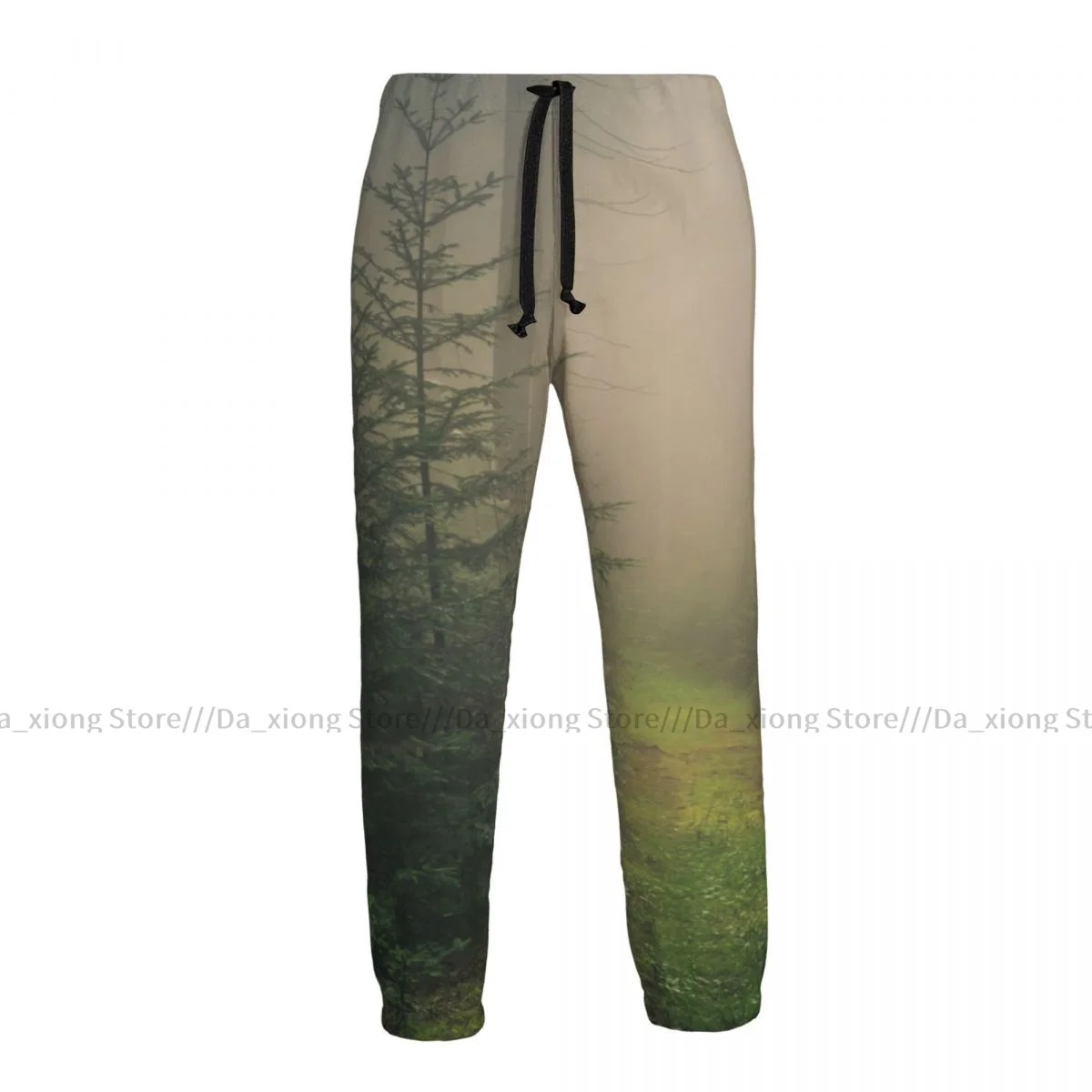 Casual Jogger Pants Foggy Pine Tree Forest Men Fitness Gyms Pants Outdoor Sweatpants Pants Mens Trousers