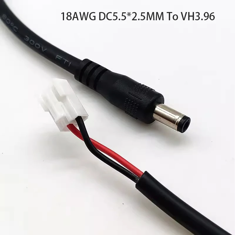 

18AWG DC5, 5*2,5 мм Шнур питания для VH3.96 2-контактный клеммный блок, совместимый DC5.5 * 2,1 мм, настроить высокую мощность 24 В 5A 0,3 м 0,5 м 1 м