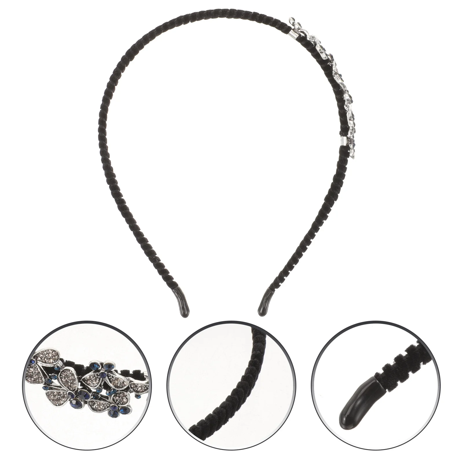 كريستال هيرباند زهرة حجر الراين خوذة للنساء الفتيات أنيقة حلوة موضة الشعر هوب حفل زفاف عطلة ارتداء #3