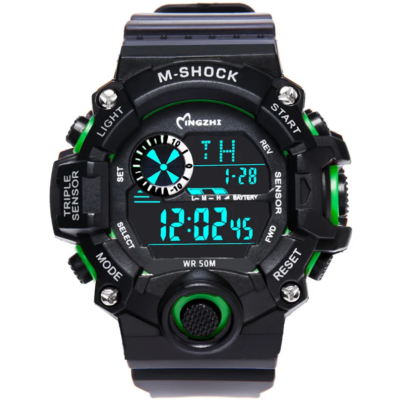 Outdoor Sports Electronic Watch Multifunctional Dual-display Chronograph Stopwatch Youth Watch Trend Student Electronic Watch
