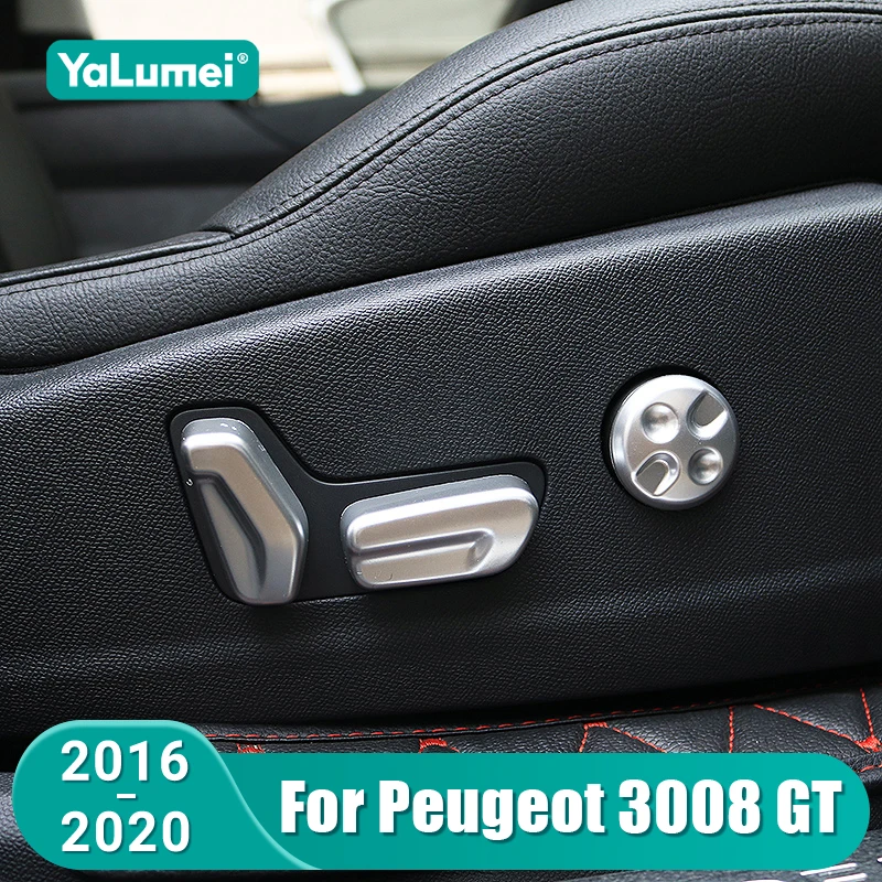 لبيجو 3008 GT 2016 2017 2018 2019 2020 3008GT MK2 الهجين مقعد السيارة ضبط مقبض مفتاح التشغيل غطاء الكسوة الملحقات #1