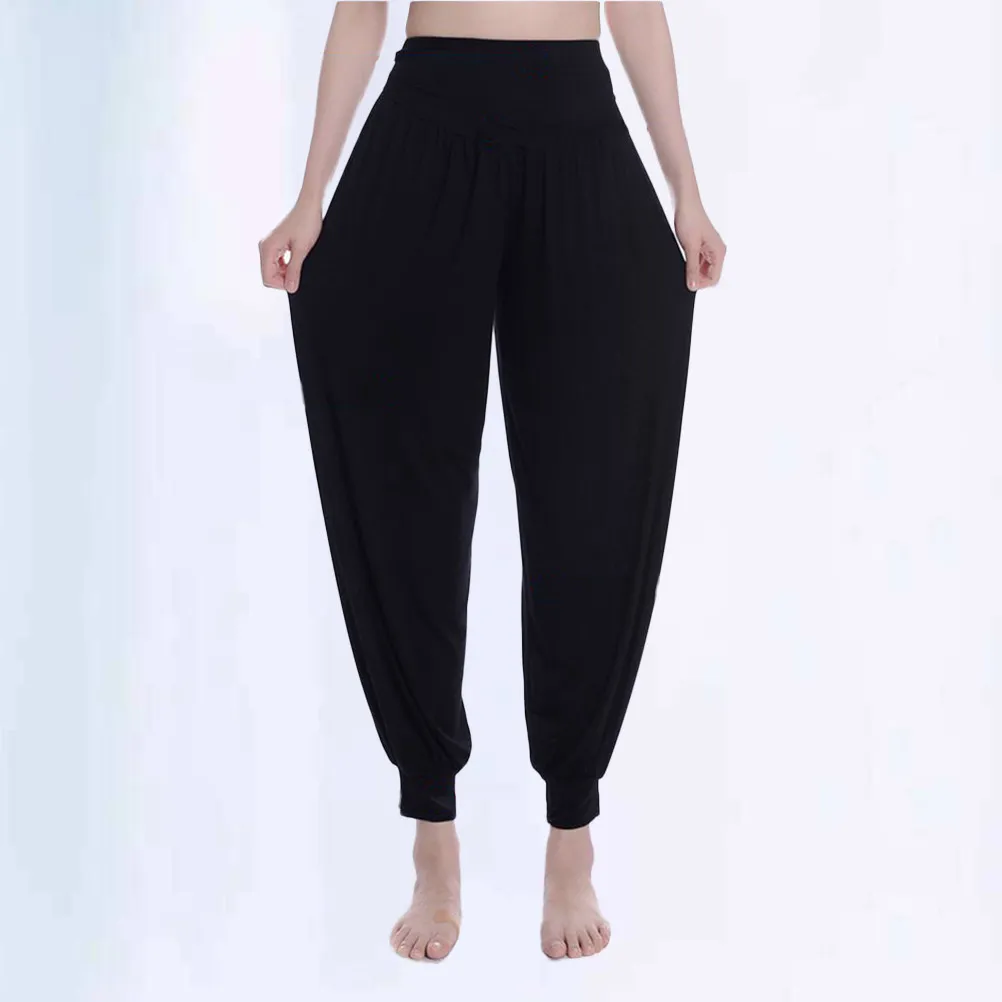 Women Pants Belly Dance Comfy Long Loose Trousers Size 2Xl Black Premium Material Fashionable Workout