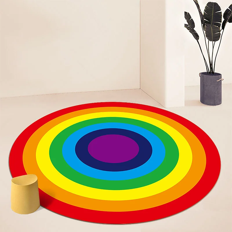 Nordic Pastel Target Area Rug Bedroom Kitchen Coffee Table Home Decor Entrance Hallway Sofa Side Circle Doormat Floor Mat