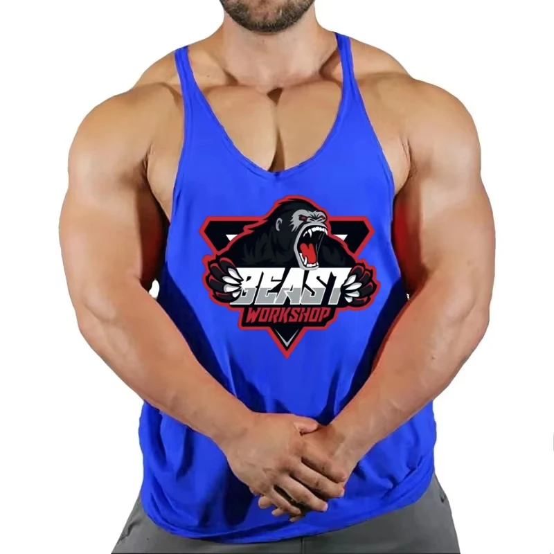 سترة تدريب رياضية جديدة للرجال لعام 2025 - قميص داخلي لكمال الأجسام بدون أكمام، بلوزة قطنية مسامية للياقة البدنية والتدريبات الرياضية