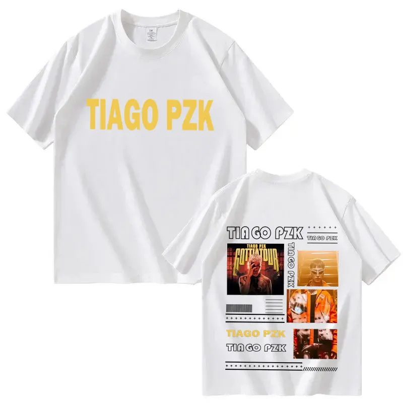 العصرية مغني الراب TIAGO PZK الرسومات 2025 ميرش تي شيرت الرجال عادية تي شيرتات قصيرة الاكمام رجل Crewneck البوب التي شيرت الشارع الشهير للجنسين #6