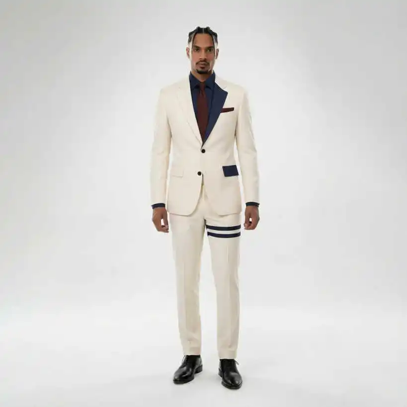 Fashionable Men Suits 2 Pieces Jacket Pants Notch Lapel Single Breasted Party Banquet Special Occasions Office Customized