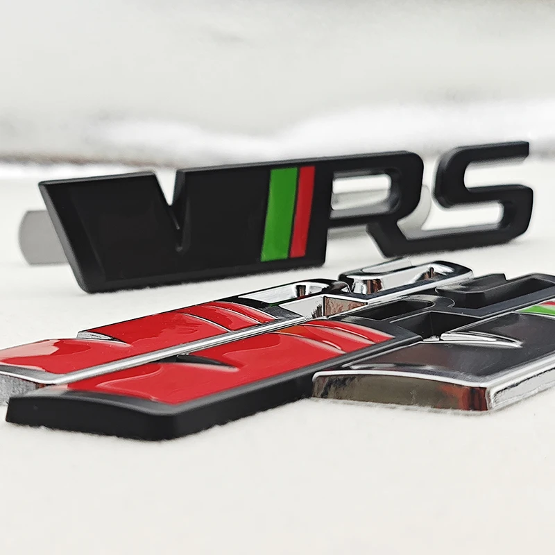 3D Metall-Logo VRS Aufkleber Buchstaben Emblem Auto Frontgrill Kotflügel Seitenkoffer Abzeichen für Skoda Karoq Fabia Aufkleber Zubehör – Detail 6
