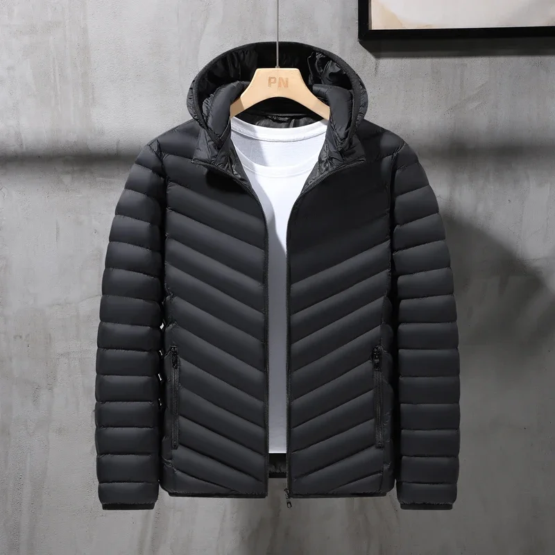 New Mens Thick Warm Plaid Parkas Jacket Windbreaker Overcoat Winter Clothes Windproof Zipper Jackets Male Clothing Winter Jacket