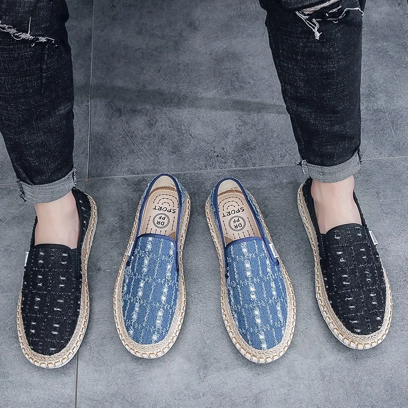 New Espadrilles Men Shoes Casual Breathable SlipOn Sneakers Male Canvas Shoes Summer Classic Men Driving Shoes Loafers for Men