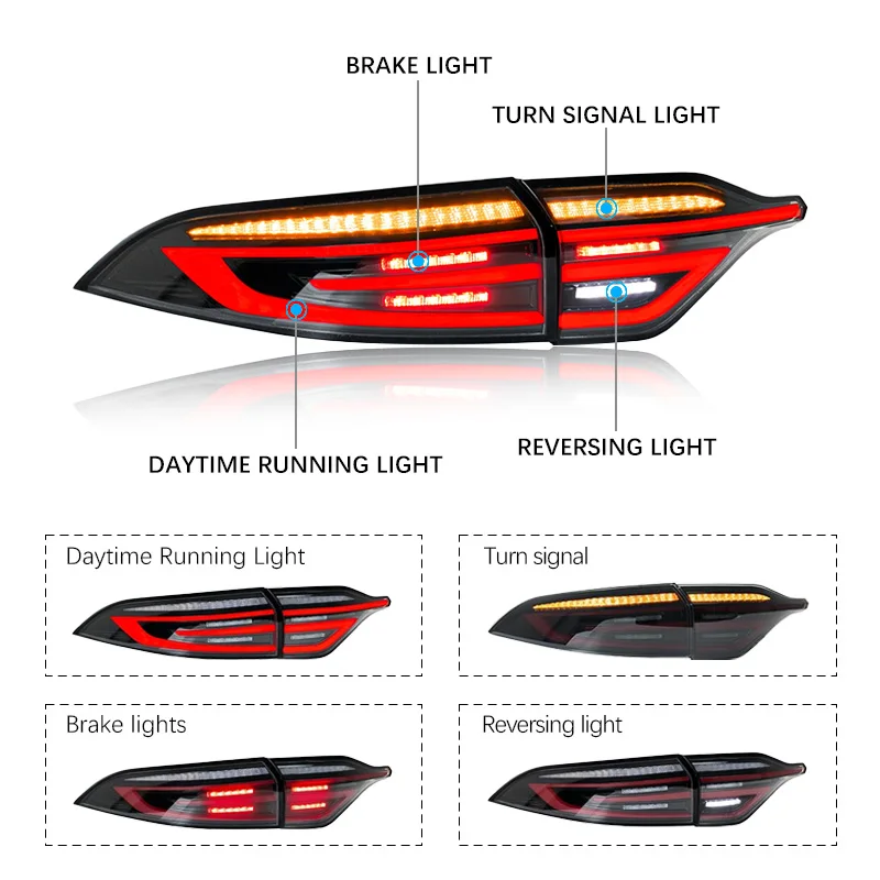 Led Tail Lights for Toyota Levin/American Toyota Corolla 2019-2023 Year Modified Taillight Assembly Signal Rear Lamp