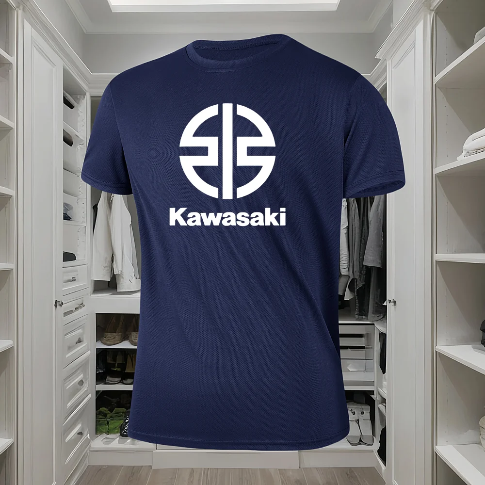 

Motorcycle T-shirt men's casual mesh short sleeved round neck T-shirt summer fashionable and comfortable versatile top