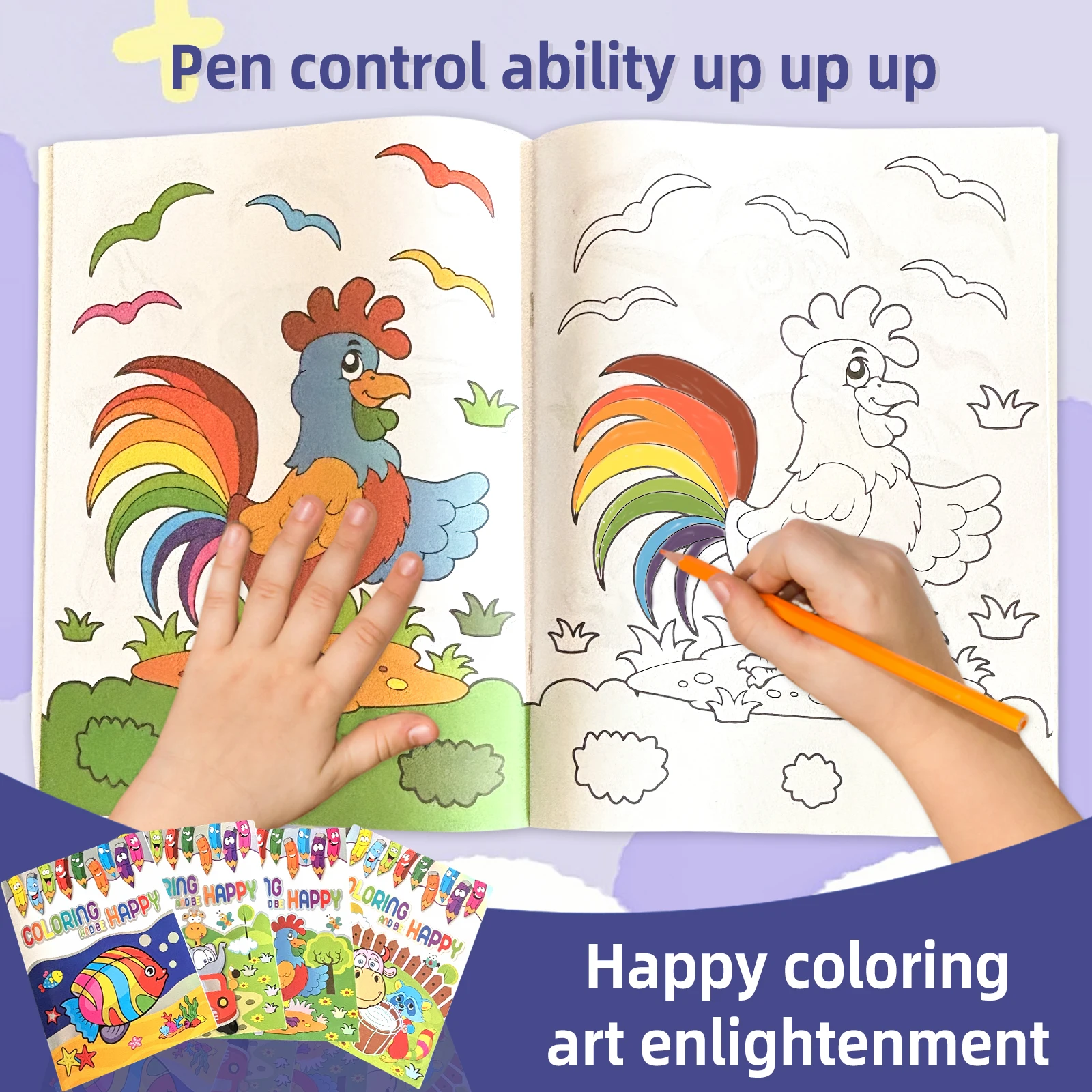 "Coloring and Joy" Coloring Book - Unlock Children's Happy Creativity Children's Coloring Booklet