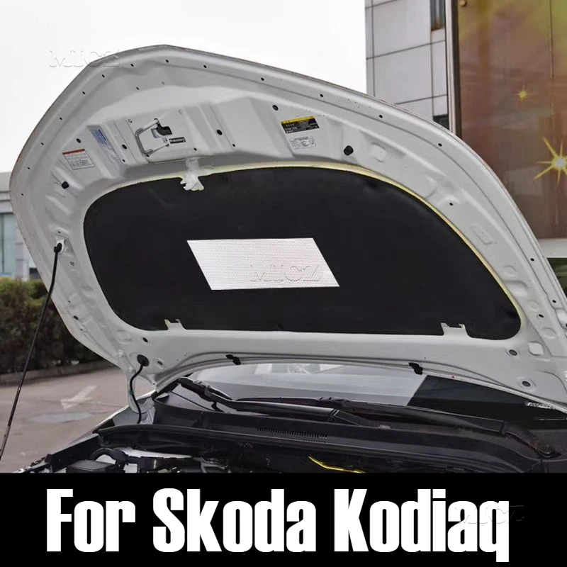 

For Skoda Kodiaq Car Accessories Car Engine Hood Sound Heat Fire Insulation Cotton Pad Soundproof Mat Cover Foam