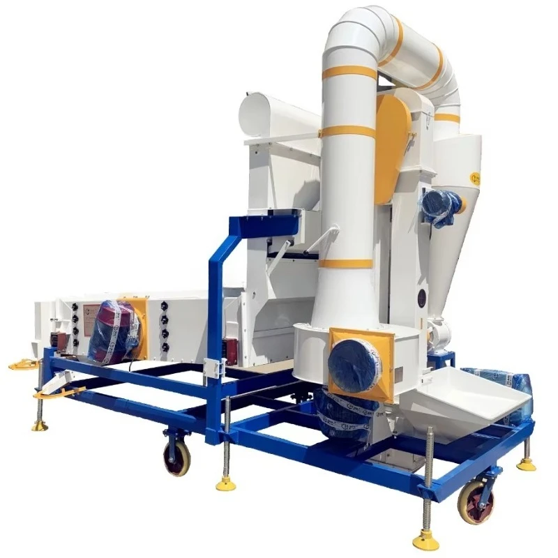 Commercial Flax Seed Processing Cleaning Machine Sunflower Seeds Vibration Screen Cleaner Heavy Duty Seed Grading Separator