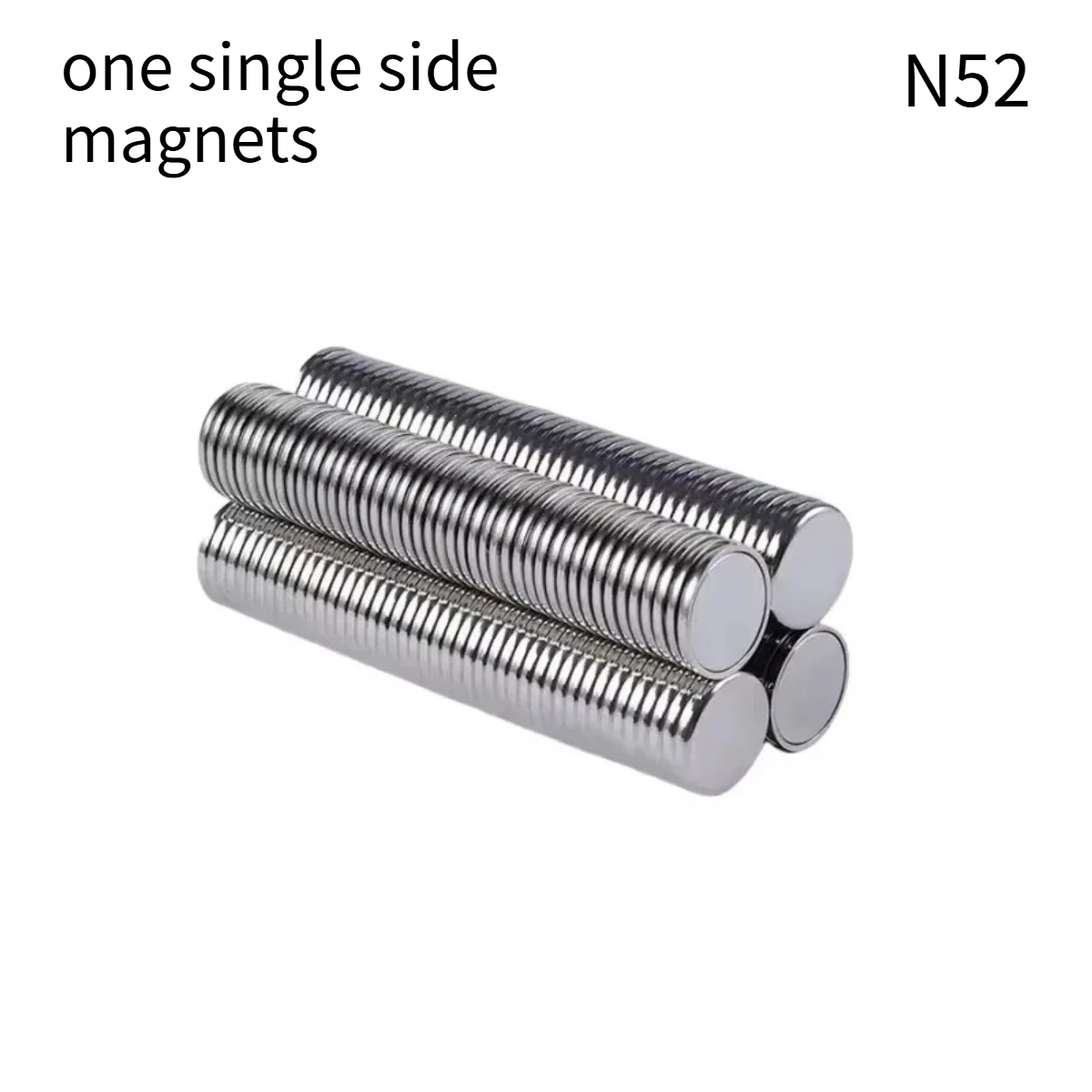 N52 8x2 10x2 15x2 12x2 Strrong Ndfeb One Single-side Magnets Dics  Steel Magnetic Suction Cup Magnet for Bags Cloting  Plate