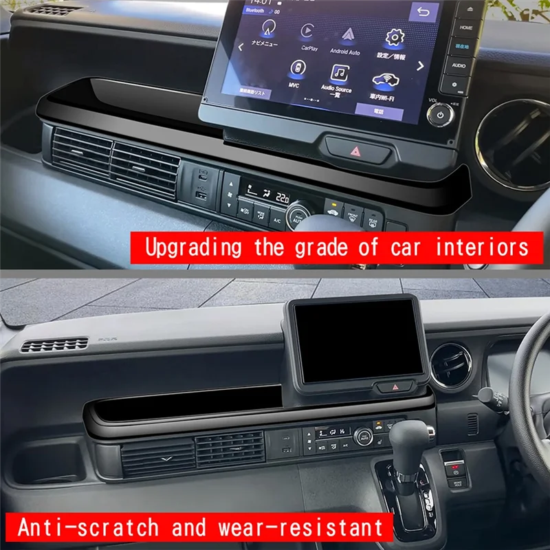 BB-Car ダッシュボード装飾パネル副操縦士トレイラックトリムステッカーセンターコンソールトリムホンダ N-BOX RHD