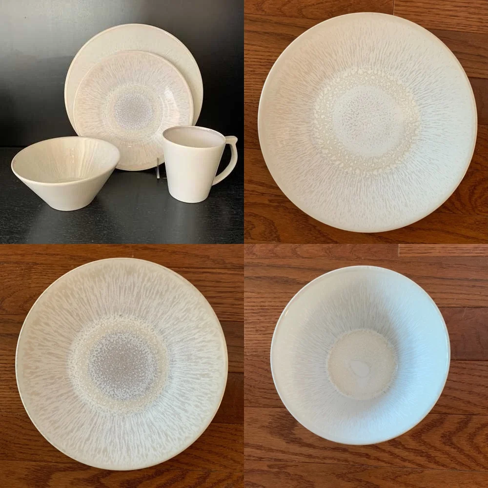 

Ceramic Tableware SetCeramic Dinnerware Set 4 Piece Modern Style New Release MSRP 155