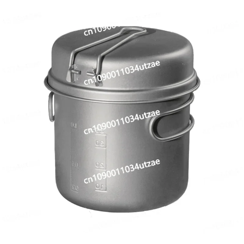 Outdoor Pure Titanium Set Pot Portable Titanium Pot Soup Pot Frying