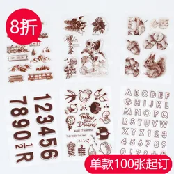 Japanese mountain train digital bird transparent silicone seal children's DIY hand account rubber stamps decorator scrapbook