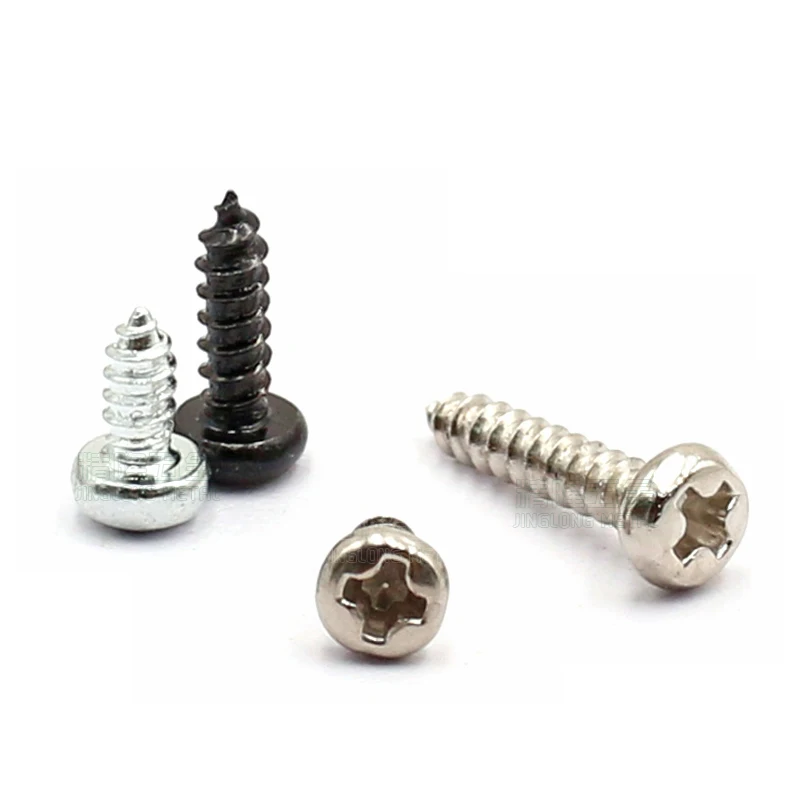 100Pcs Laptop Self Tapping Screws M2.1 M2.2*L=4.5/6.5/9.5/10/12/13/14mm Phillips Cross Round Head Wood Screw Bolts