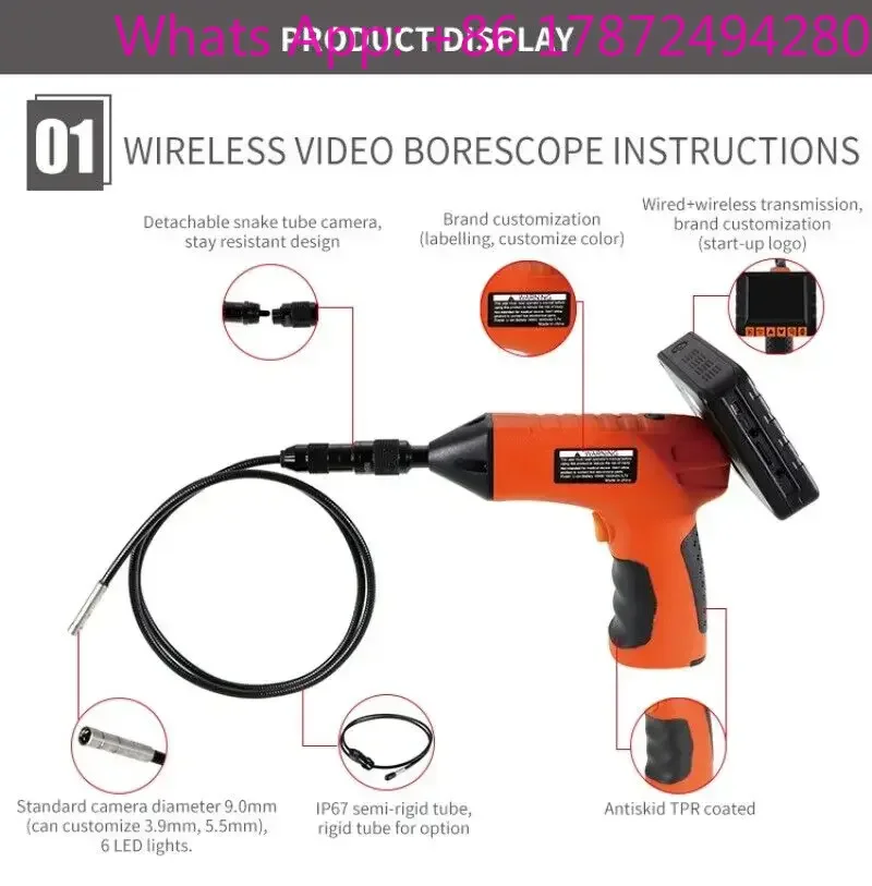 Design Borescope, Industrial Video Inspection Tool with HD Display