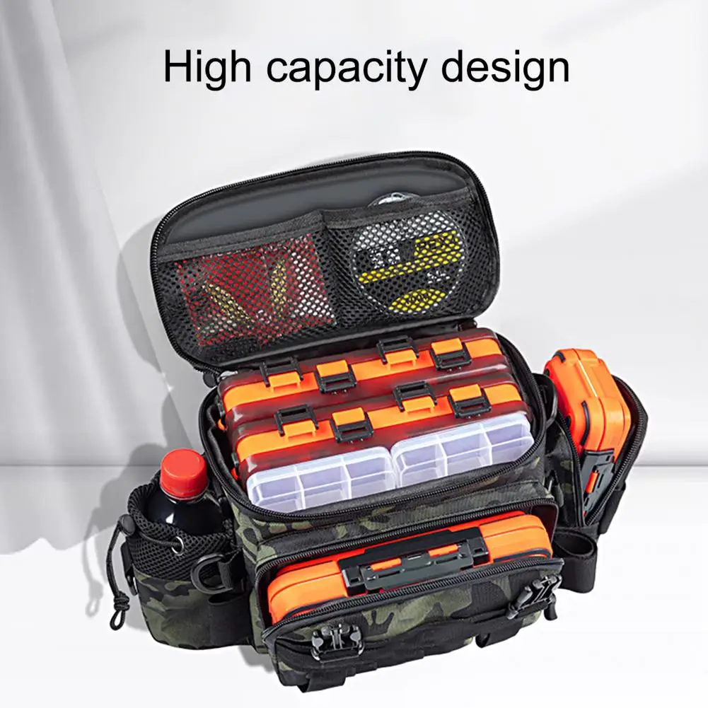 Useful Fishing Lure Bag Adjustable Lure Waist Bag Hangable Rod Winter Outdoor Lure Waist Fishing Bag Multifunctional