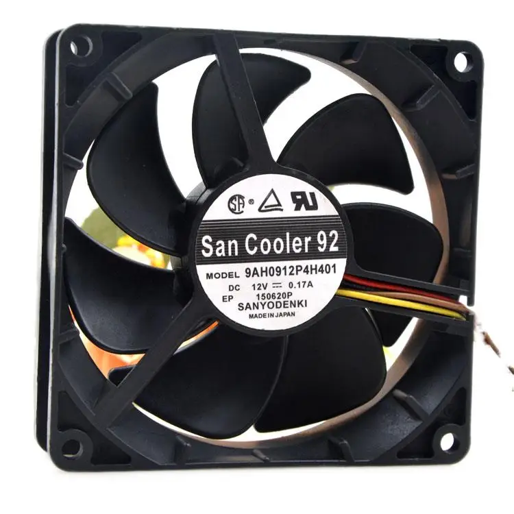 Sanyo 9 AH0912P4H041 9025 12V 0.17A 9CM PWM Speed Control Mute Chassis Fan