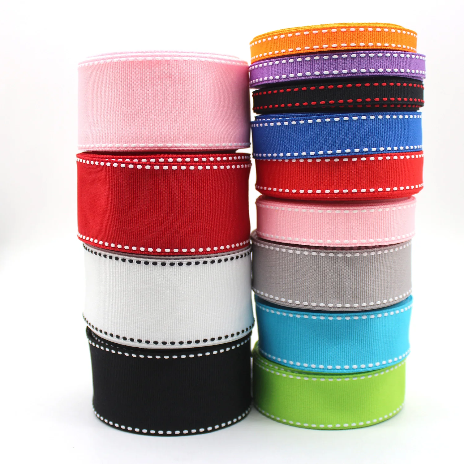 5 Yards Stitch Grosgrain Ribbon Bows Wedding Gift Wrapping Party Decoration Christmas Sewing Accessories