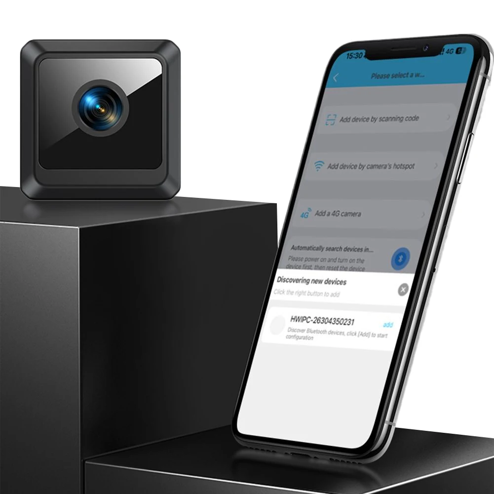 

Беспроводная Wi-Fi камера 1080P HD 140 ° Широкоугольный объектив 140° ° Мини-камера ночного видения для дома, наблюдения за детьми и домашними животными
