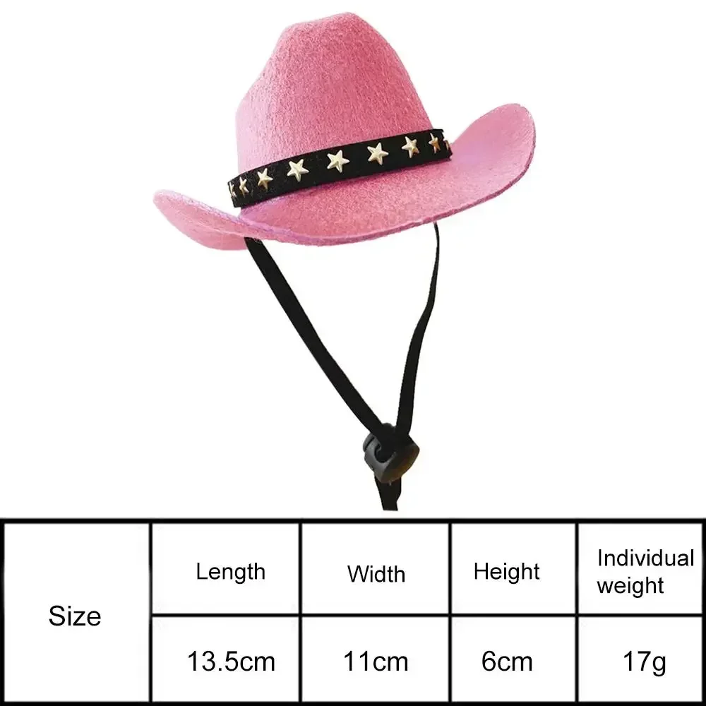 Sombrero británico para mascotas, sombrero de vaquero con estrella, ajustable, sombrero de copa, sombrero de gato, sombreros de Sol para perros