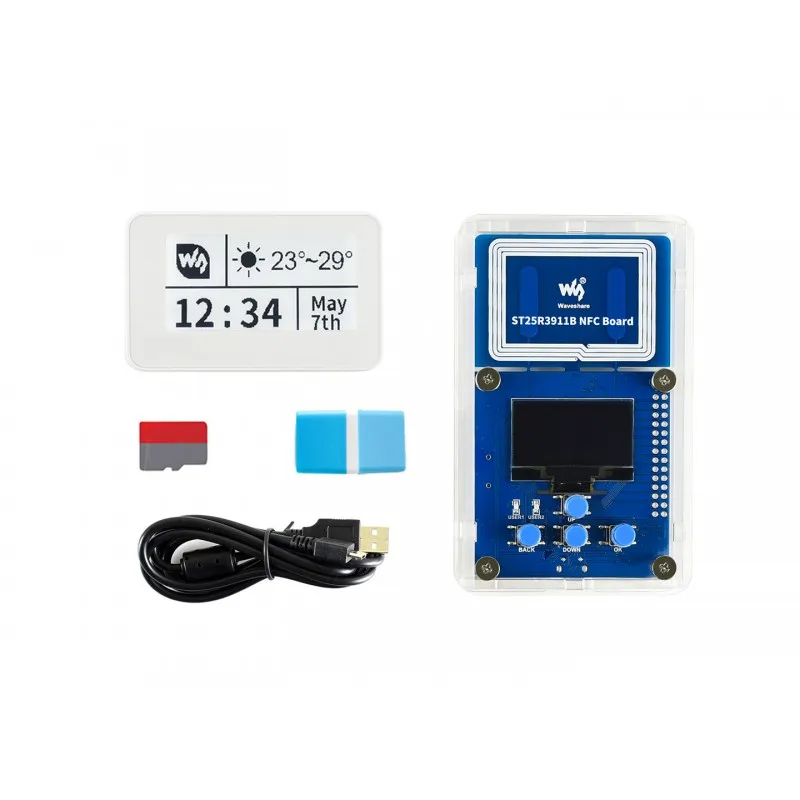 

2.13inch NFC-Powered e-Paper Evaluation Kit, Wireless Powering & Data Transfer