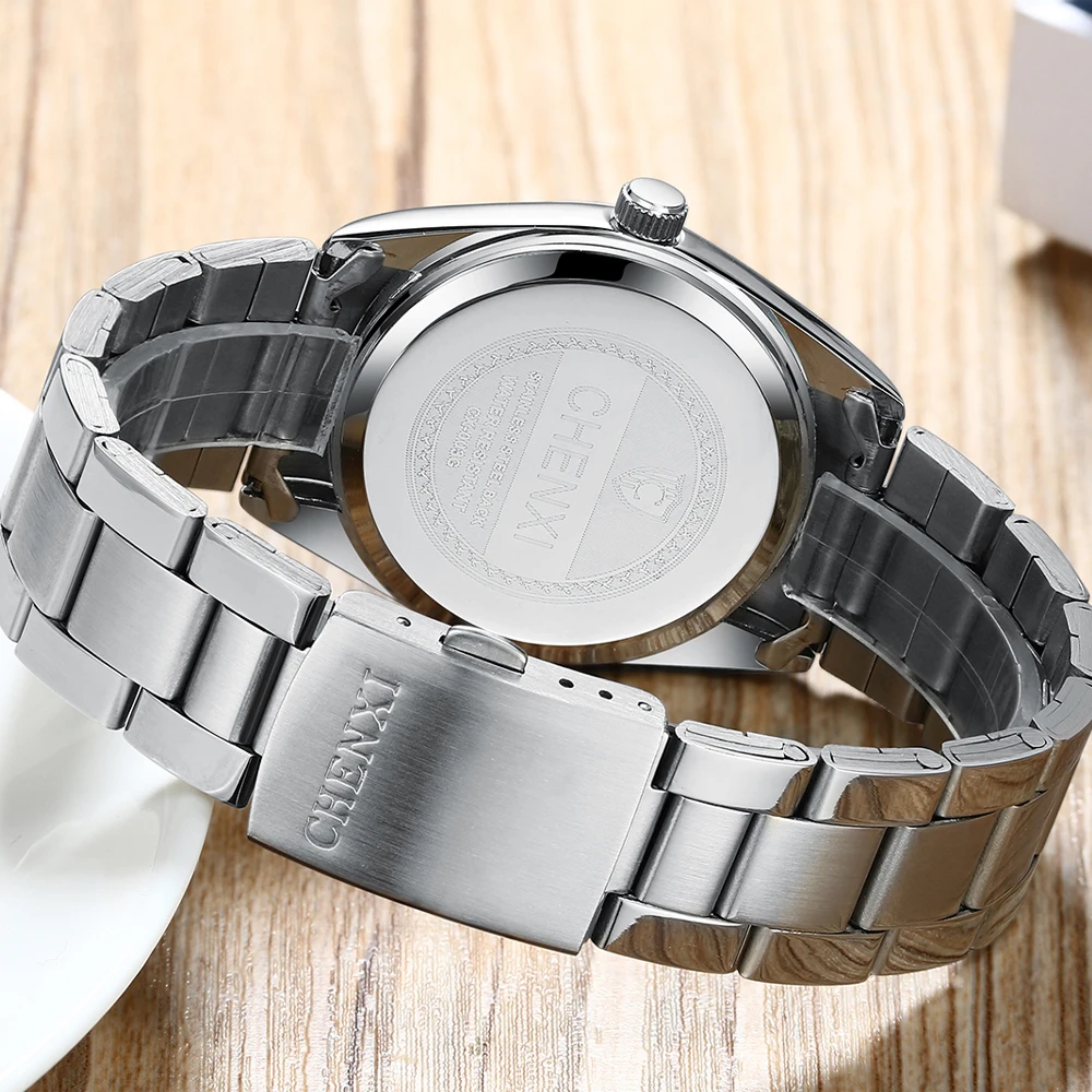 Chenxi-reloj deportivo de acero inoxidable para hombre y mujer, cronógrafo de cuarzo, resistente al agua, de negocios, marca superior de lujo, a la moda, nuevo