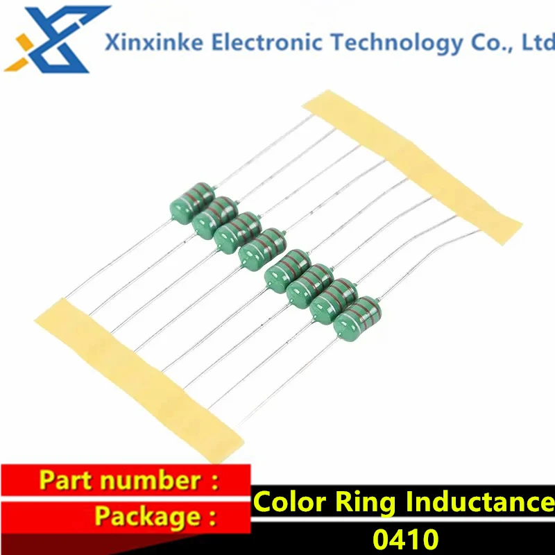 50PCS 1/2W 0410 Color Ring Inductors Inductor  3.3/4.7/6.8/10/22/47/56/100/220/470/680 uH MH Axial RF Choke Coil Inductance DIP