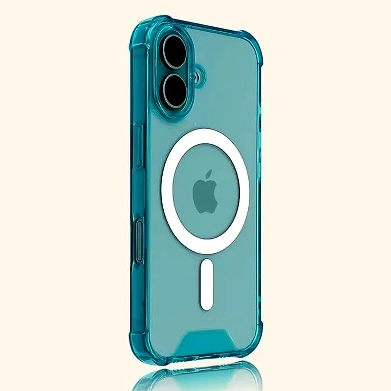 Magsafe対応 ワイヤレス充電対応 透明 クリア マグネット式 バンパーケース iPhone 11 12 13 14 15 16 Pro Max Plus用