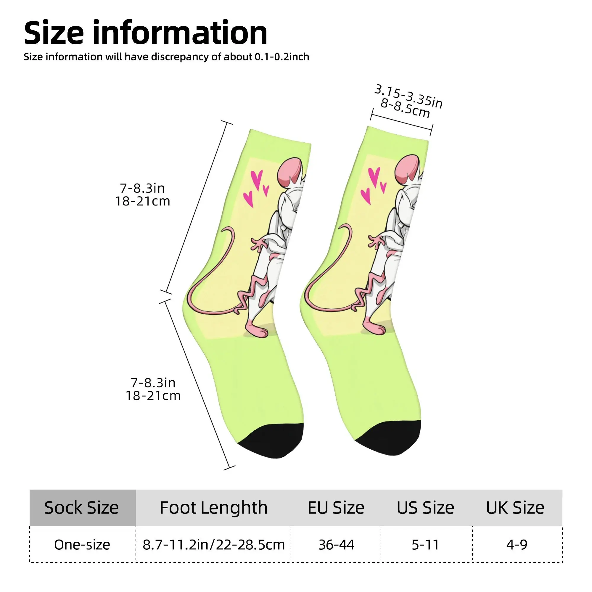 Мужской полиэстер с принтом White Mouse Pinky And The Brain Sock