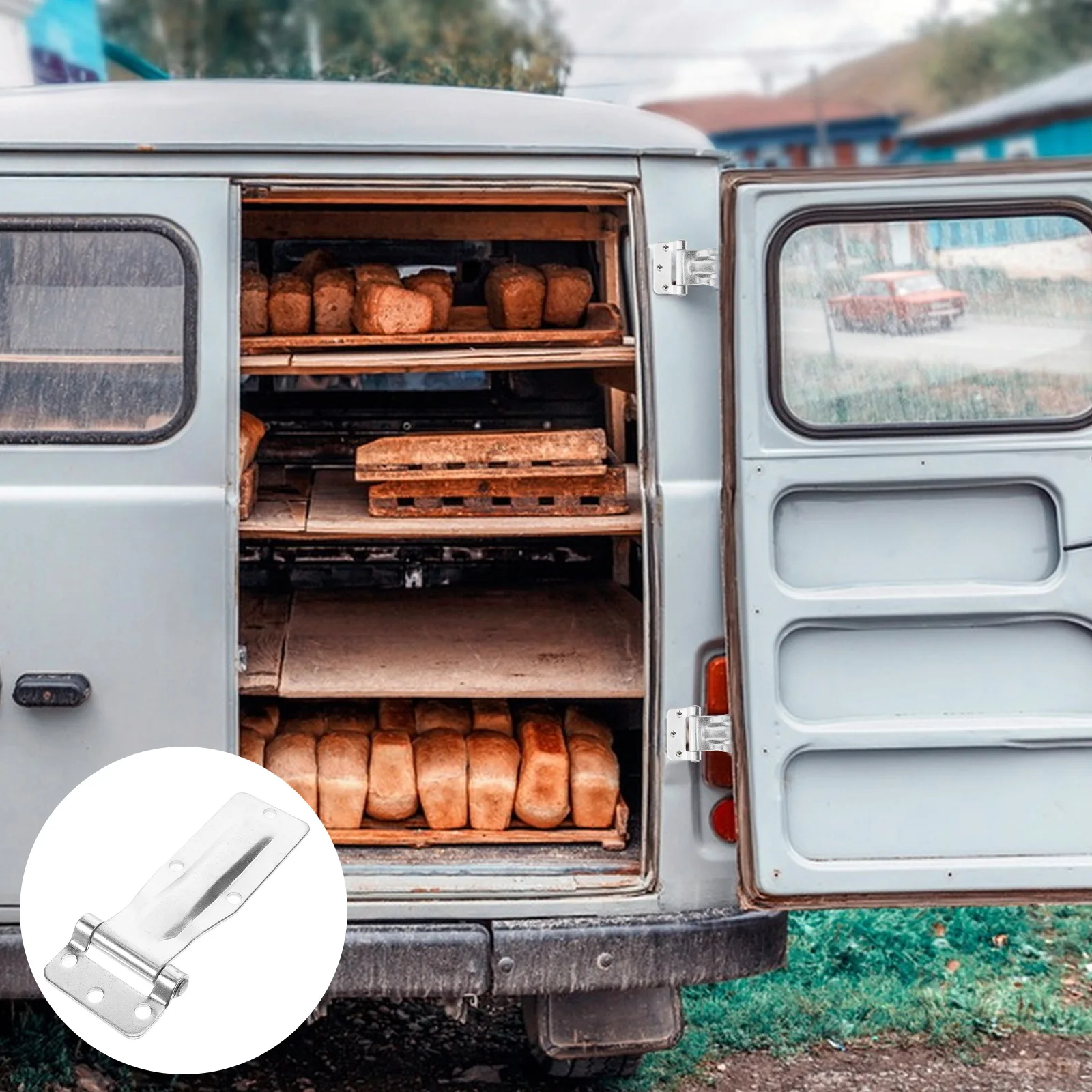 

Heavy Duty Carriage Hinges Galvanized Steel Side Door Trailer Gate Hardware Weld On Refrigerated Truck Metal Hinges For Box Rear