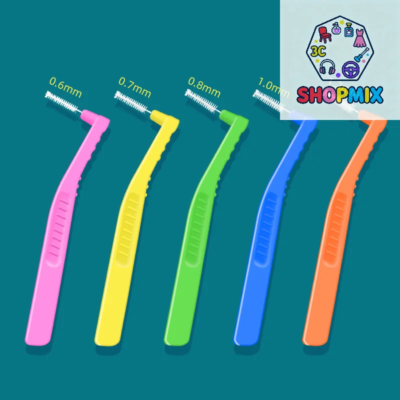 

20Pcs L Type Angled Interdental Brush Brush For Braces Micro Soft Brush For Dental Brackets Cleaning Short Handle Brushes