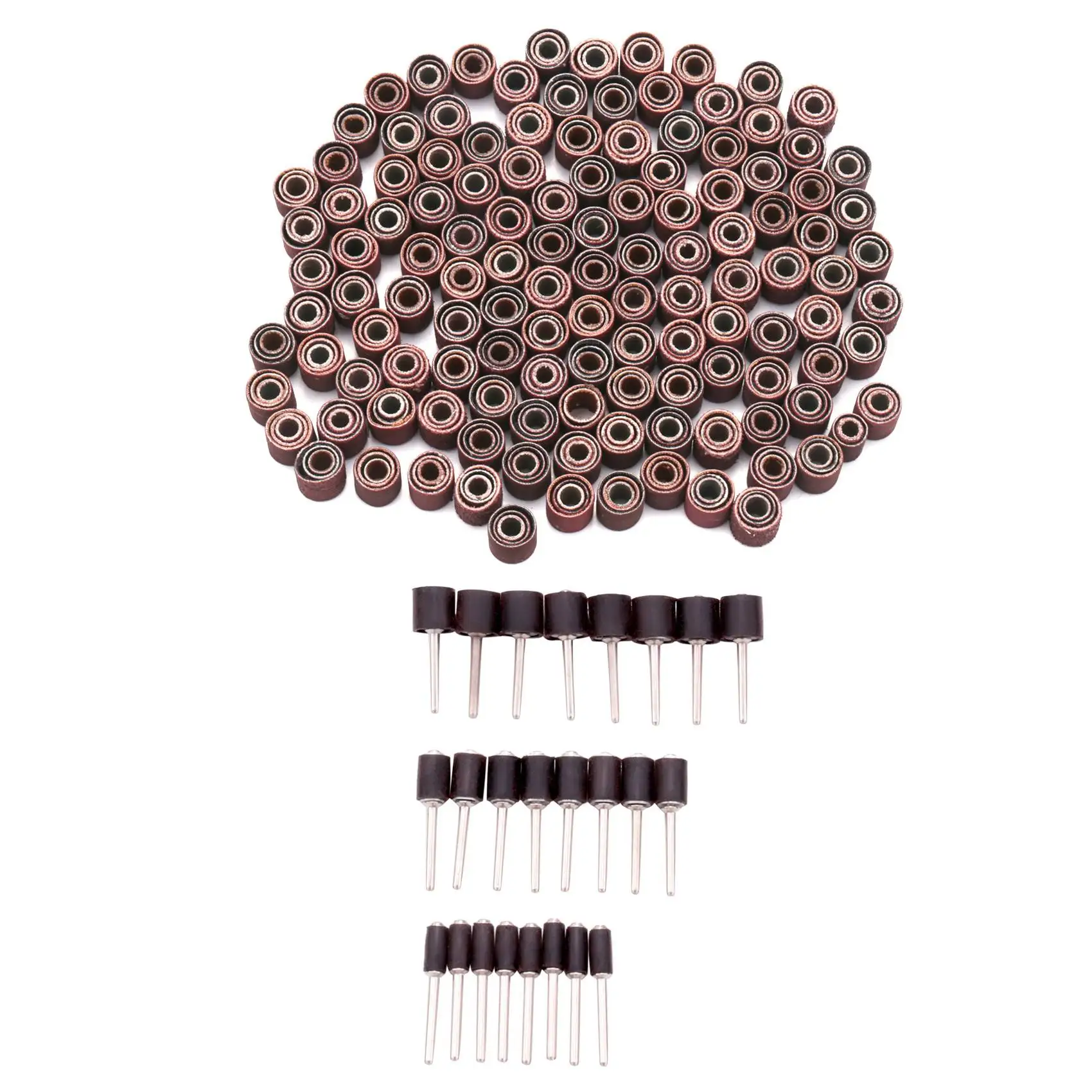 

New 384 Pieces Drum Sander Set Including 360 Pieces Nail Sanding Band Sleeves and 24 Pieces Drum Mandrels for Rotary Tool