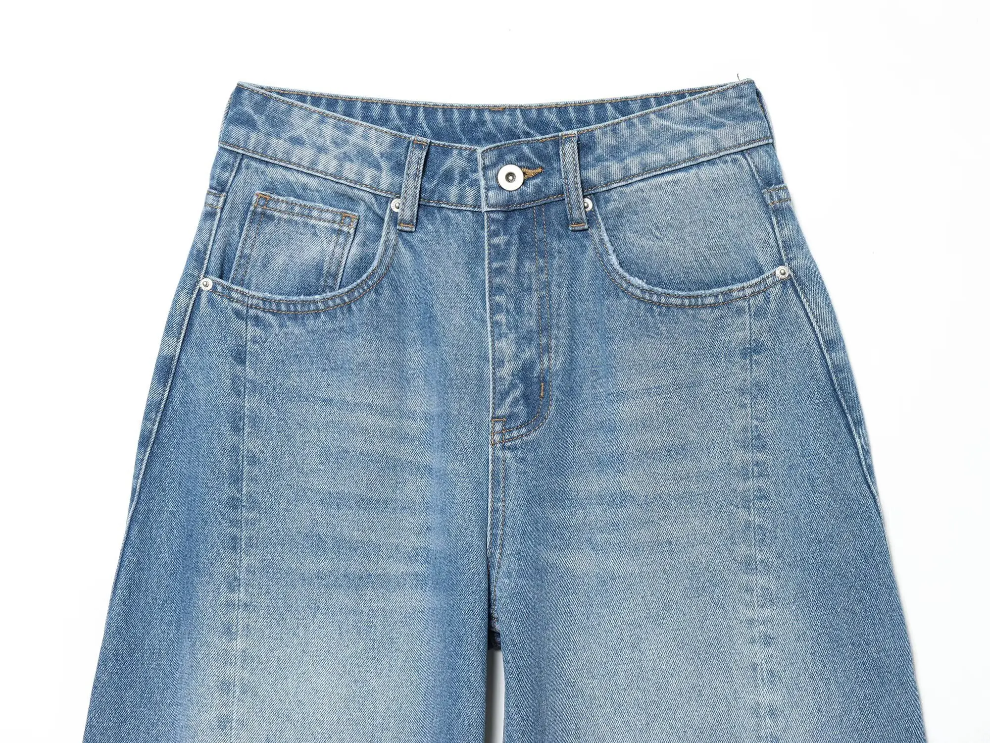 Maxdutti Women's Denim Pants Woman Clothes Vintage Mom Jeans Loose Wide Leg Jeans Minimalist Cotton High Waisted Women's jeans