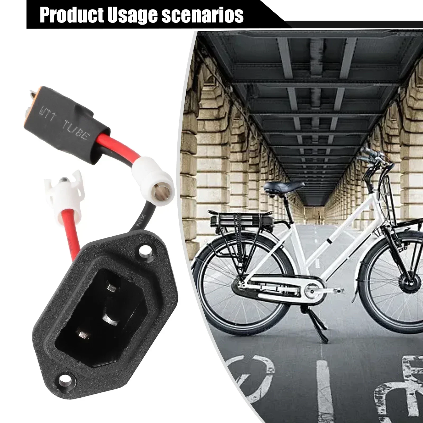 Hot Sale E-Bike Battery Charging Port With 20cm Cable DC2.5/Female/Male/Lotus Connector Charging Port Wire Socket Parts