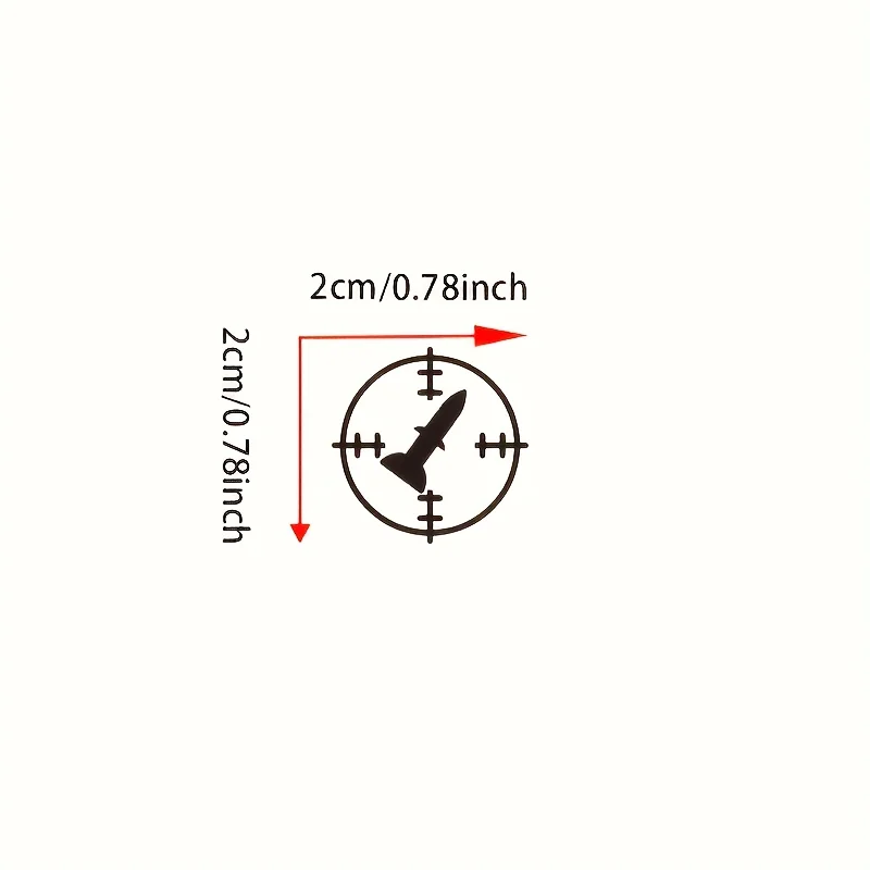 4Pcs/Set Missile Crosshair Car Button Sticker Waterproof Vinyl Funny Interior Switch Decal Cool Car Decor