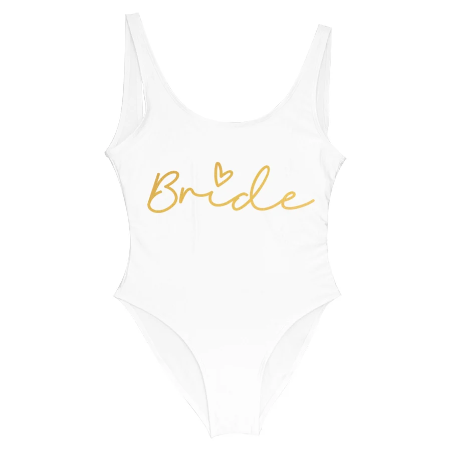 S-3XL Team Bride One-Piece Swimsuit Squad Women Swimwear Bachelorette Party Swimsuit Summer Beachwear Bathing Suit