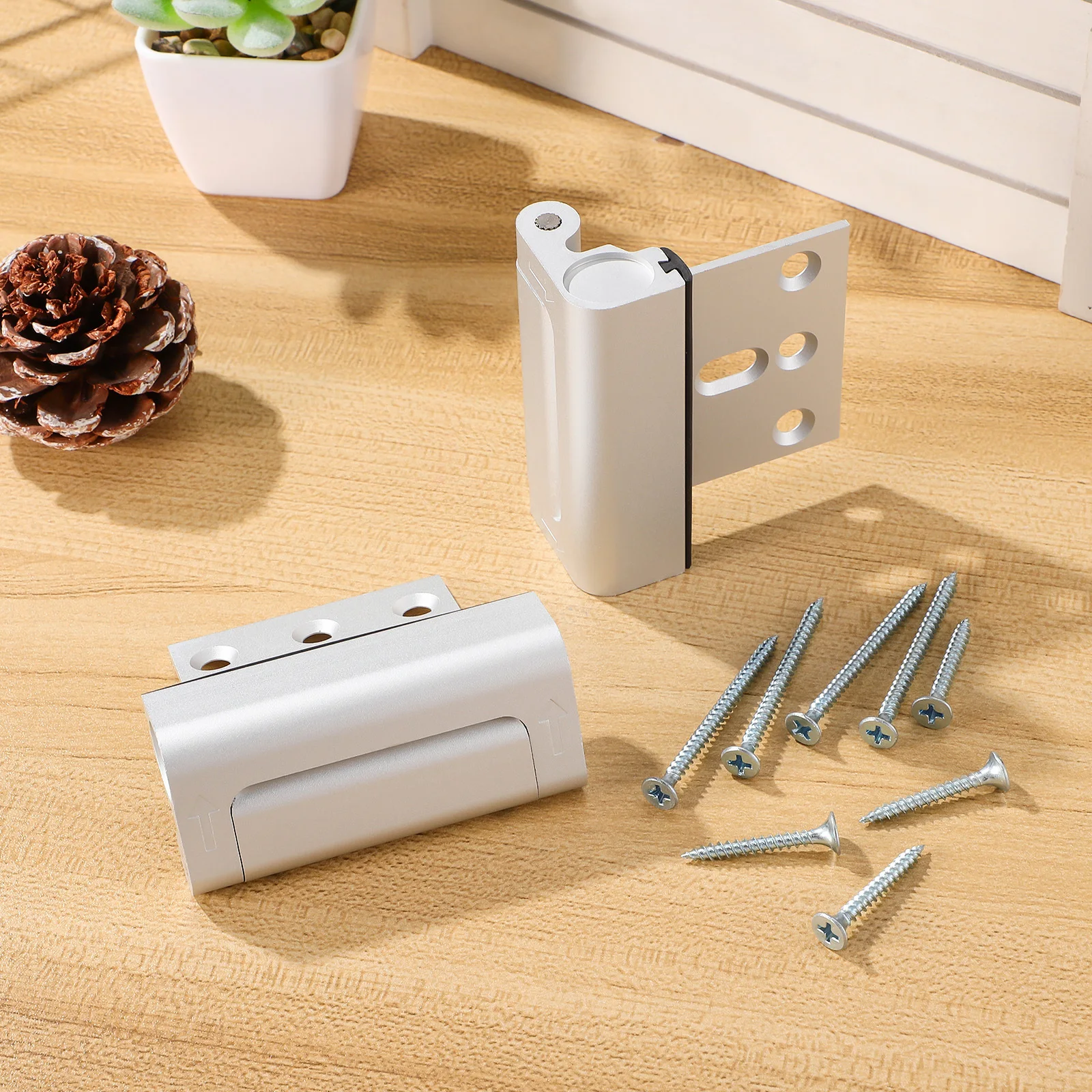 

2Pcs Compact Door Reinforcement Lock Reliable Security Latch for Home Door Protection Interior Safety Locking System