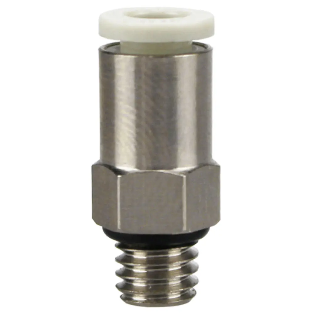 Mini PC M3 M4 M5 M6 x 3 4 6mm Tube Ncikel Plated Brass Pneumatic Air Fittings Push In Connector For Air Compressor Cylinder