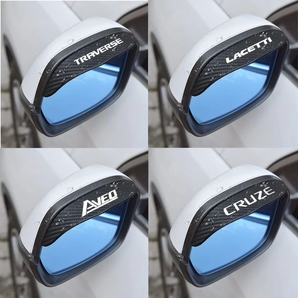 

2pcs Car Rearview Mirror Rain Eyebrow Visor Carbon Fiber Car Rearview Side for Chevrolet AVEO Cruze Lacetti Onix Orlando Spark